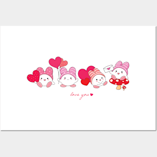 Bunnies love you Posters and Art